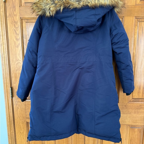 🥶 CANADA Men’s Xl Navy Blue WINTER Parka Coat - Picture 2 of 7